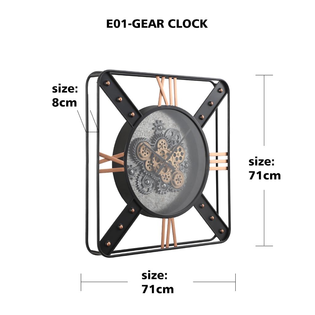 ساعة مسننات Gear Clock E01