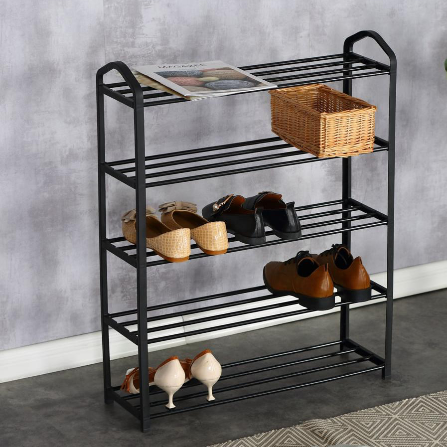 رفوف احذية  5 رفوف  شوهم shoe rack  اسود 62*20*79 سم