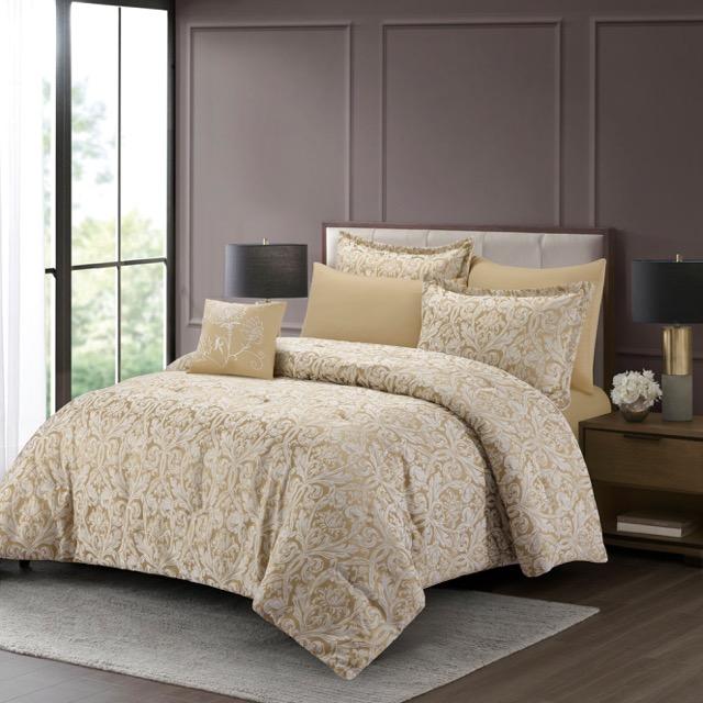 مفرش  مجوز7 قطع   PAISLEY GOLD TAILOR JACQUARD