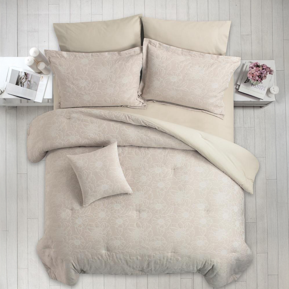 طقم غطاء تخت 7 قطع  TAUPE MATELASSE مجوز
