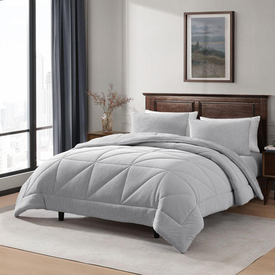 طقم جاكار فلانيل مفرد SNUG SILVER