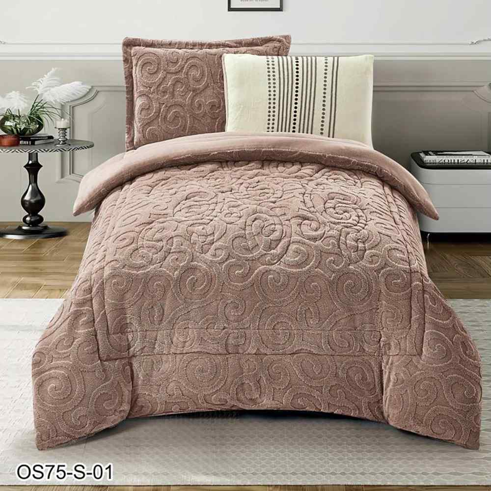 مفرش شتوي مفرد+ Naya موكا