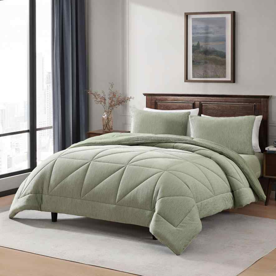 طقم جاكار فلانيل مفرد SNUG GREEN