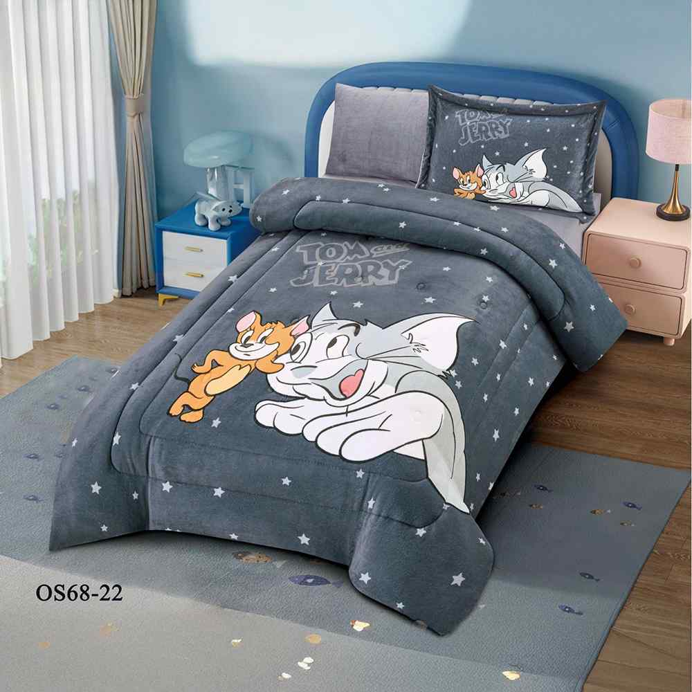 مفرش شتوي مفرد+  توم و جيري 22