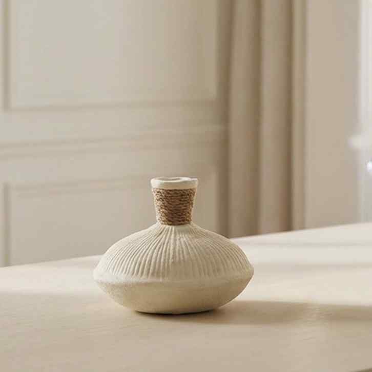 فاز فخار عنق 17 سم بيج