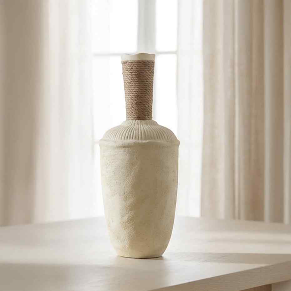 فاز فخار عنق 45 سم بيج