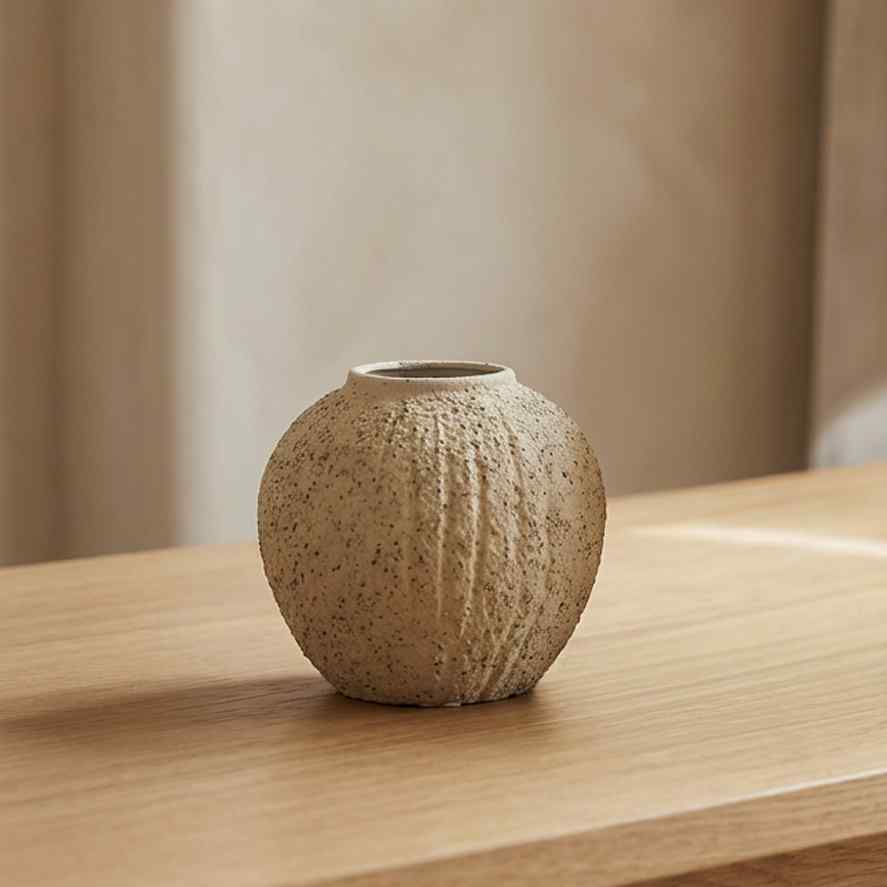 فاز فخار 15 سم بيج