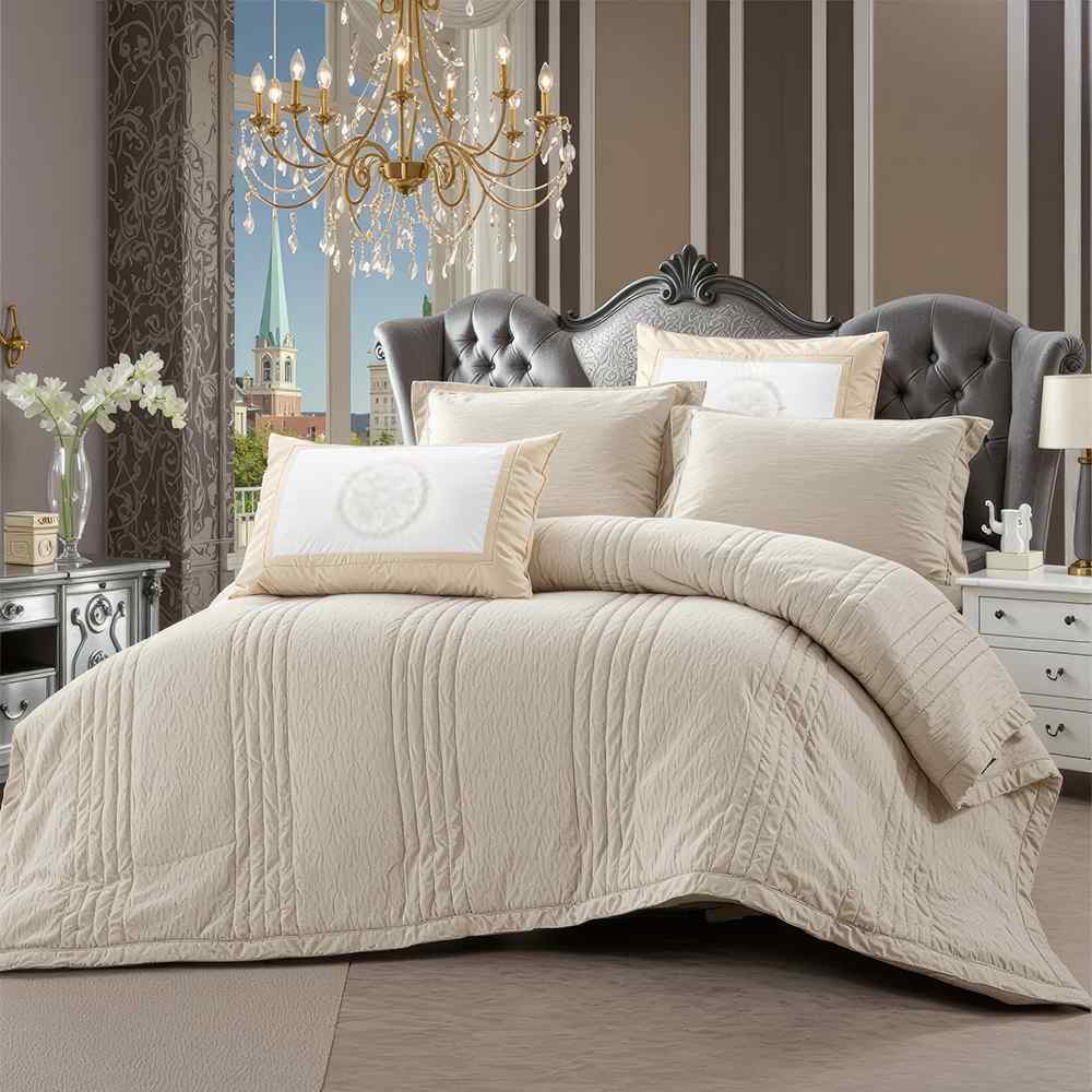 طقم مفرش شتوي كمفيرا 6 قطع بيج