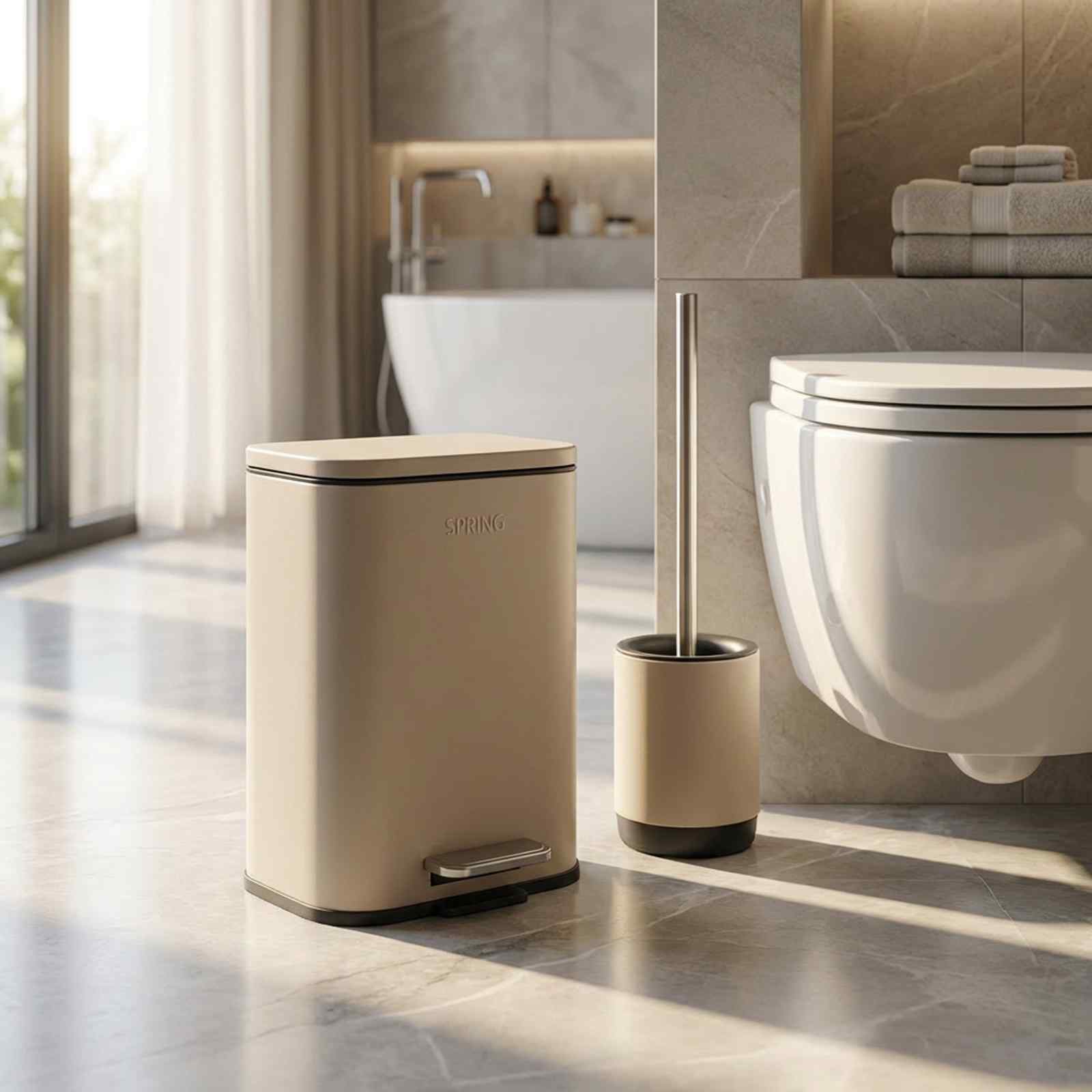 سطل قمامة 5 لتر + فرشاة بيج سبرينج