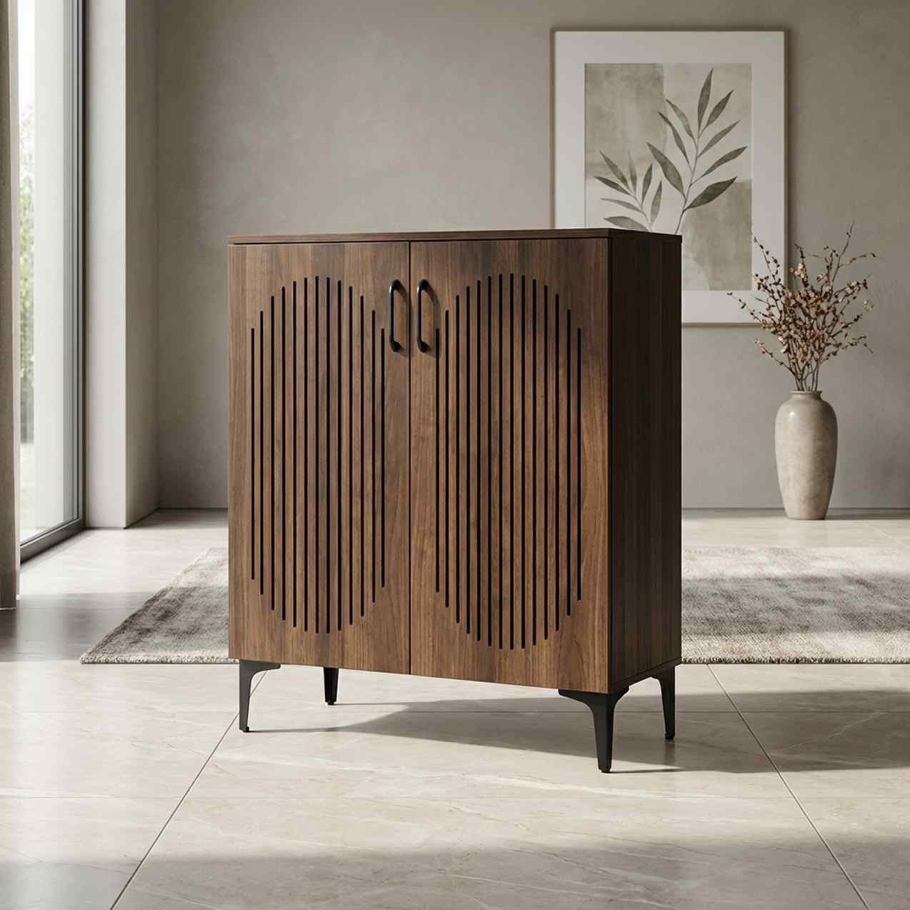 خزانة احذية خشب دفتين بيني