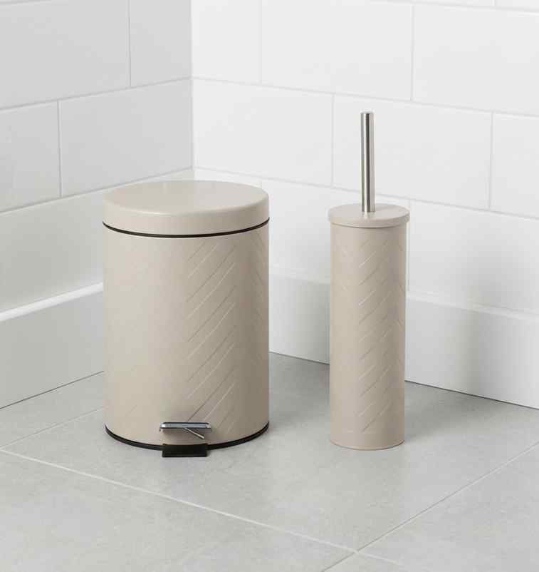 سطل قمامة 5 لتر + فرشاة زجزاج كريم