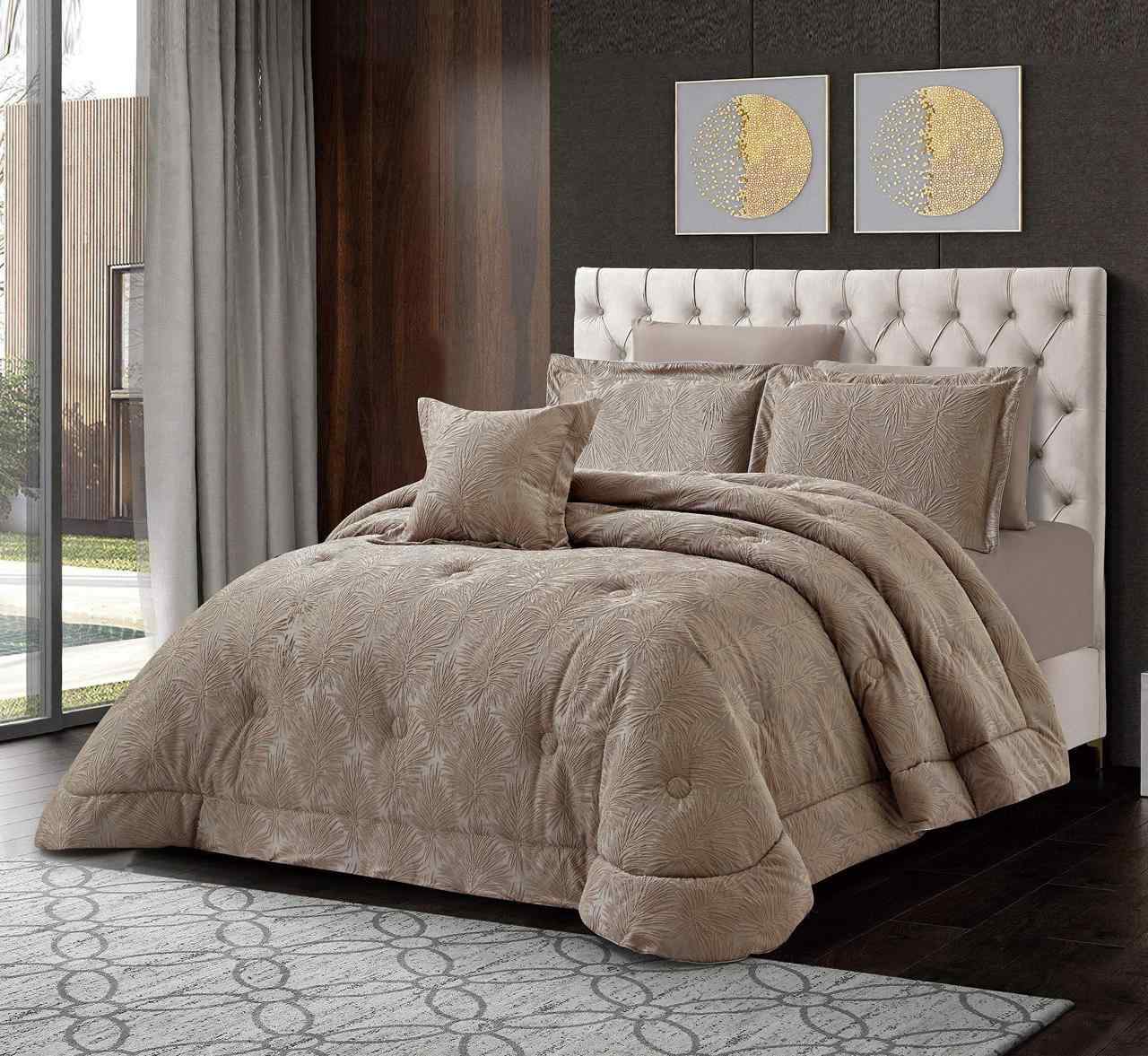 مفرش مجوز 7 قطع العتبة كاليا بني