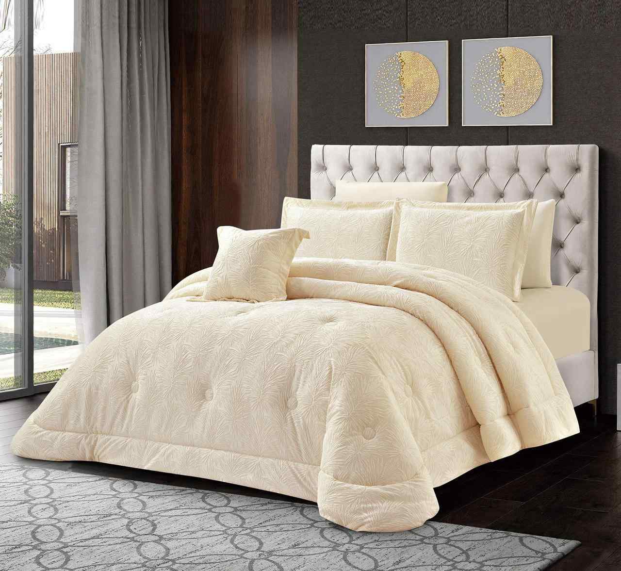 مفرش مجوز 7 قطع العتبة كاليا بيج