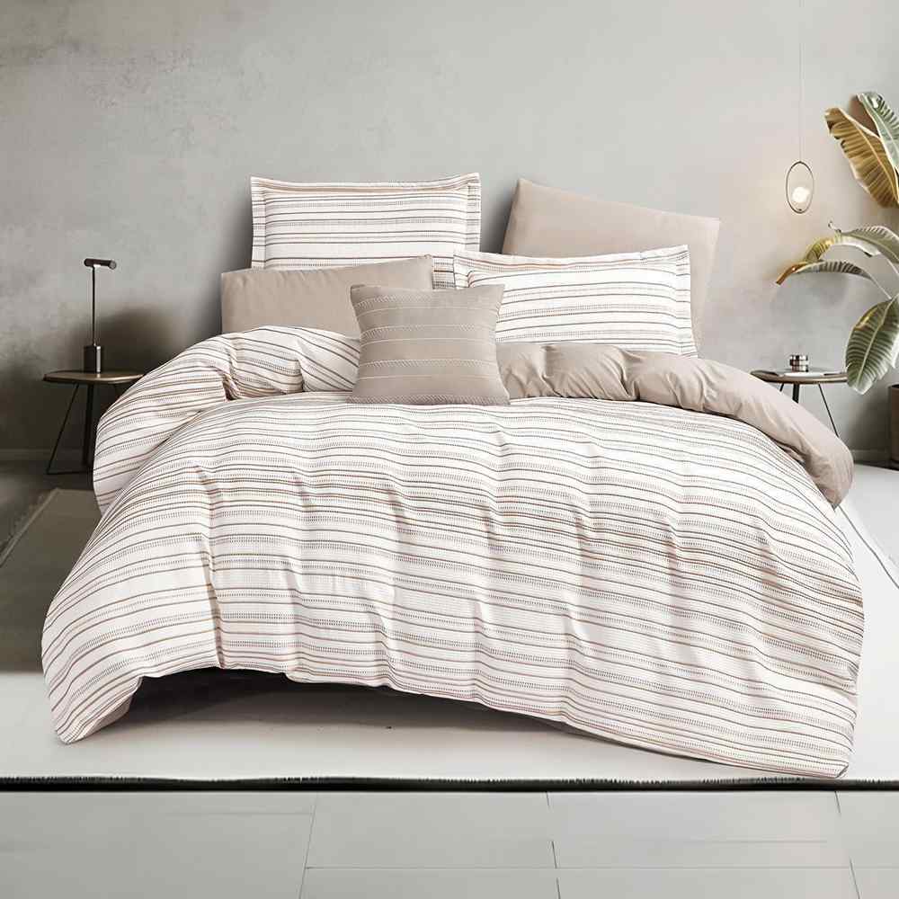 مفرش مجوز Glow بيج مخطط