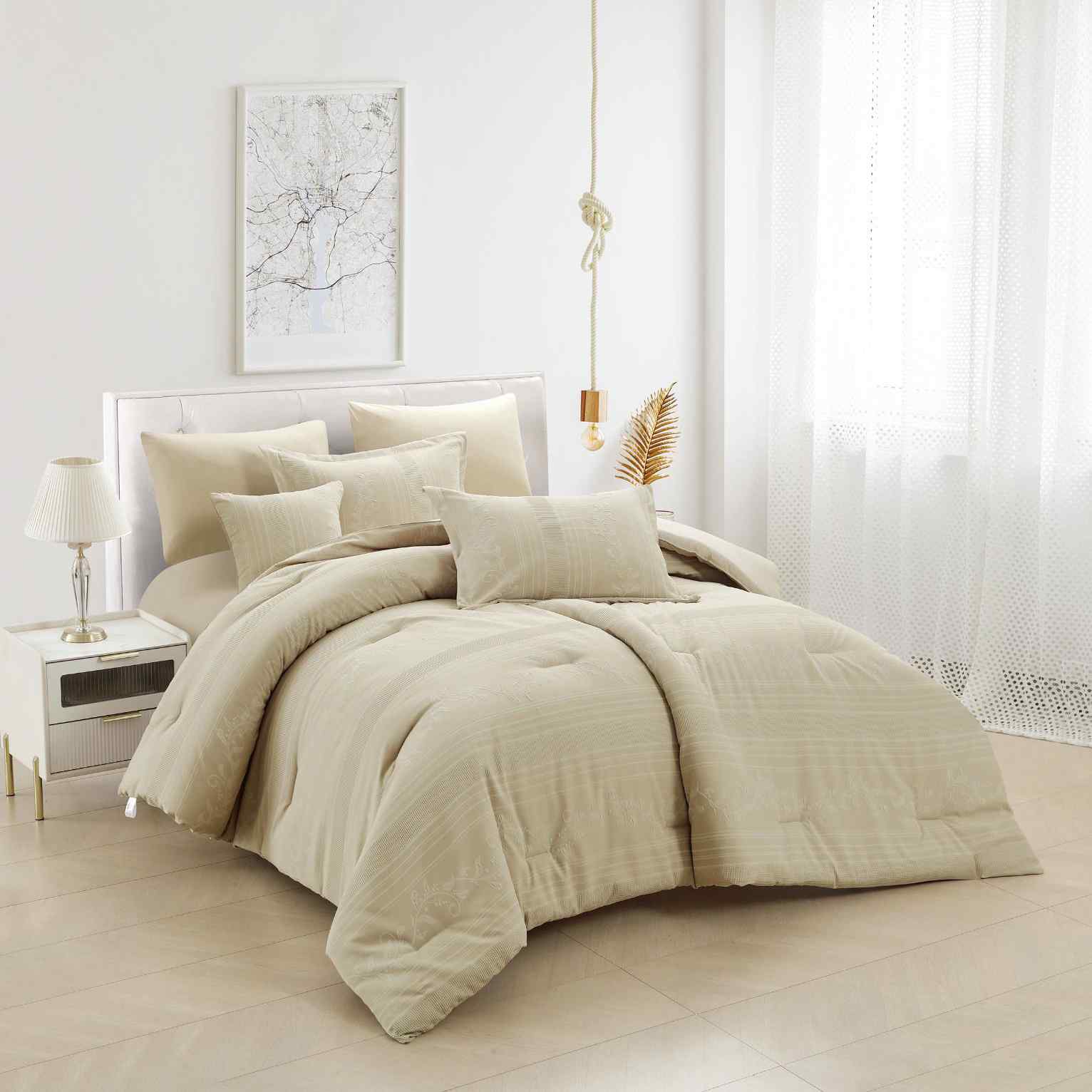 مفرش مجوز بيوند 03 - 7 قطع بيج