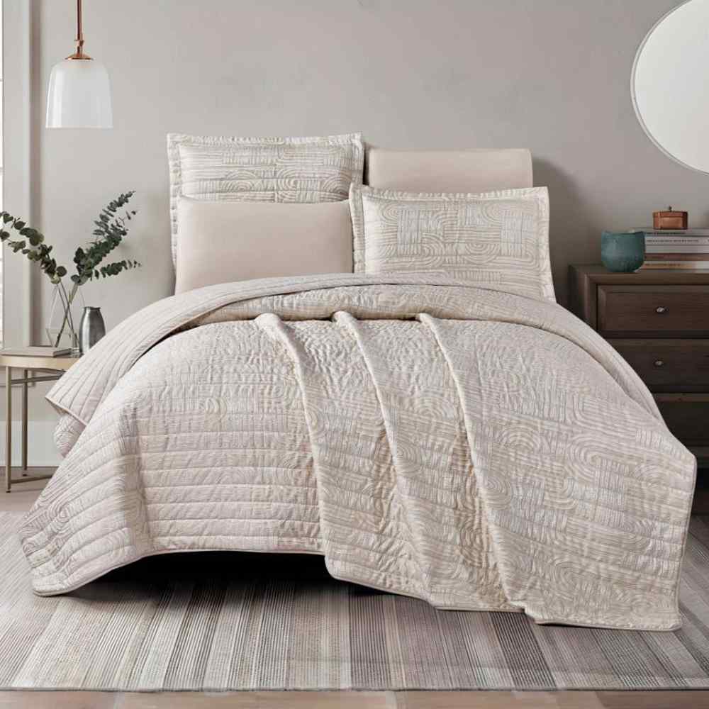 مفرش مفرد 4 قطع العتبة جوبلن lines بيج