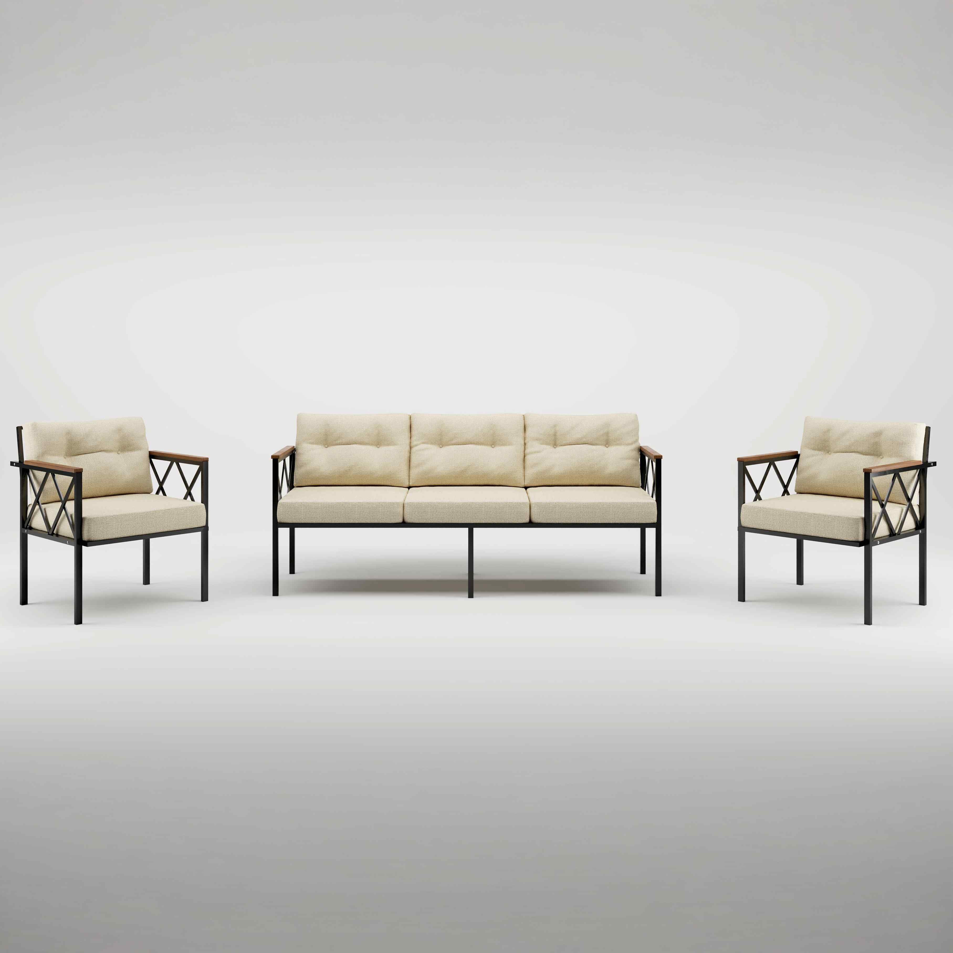 طقم خارجي 5 مقاعد MELISA  كريم